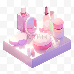 包装天河图片_粉色的美容产品模型