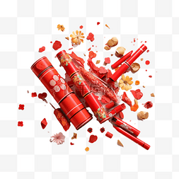 爆竹碎屑图片_春节鞭炮红色碎屑的真实效果