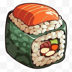 食物寿司大块图案