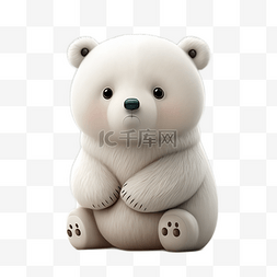 白熊卡通图片_白熊动物可爱白底透明