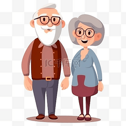 恩爱的老年人图片_祖父母日夫妻可爱