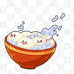 碗中的汤圆图片_元宵节中国传统习俗碗中的汤圆免