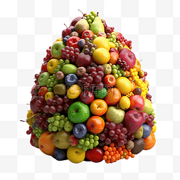 水果丰富水果堆