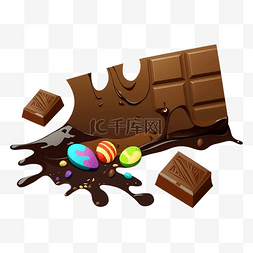 巧克力彩色巧克力豆图案