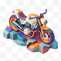 摩托车彩色模型