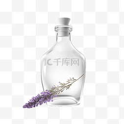 紫色花卉插画图片_香薰瓶子容器