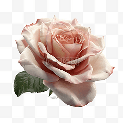 粉红浪漫花卉图片_玫瑰鲜花叶子