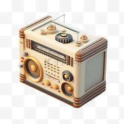 收音机模型图片_录音机复古摆件模型