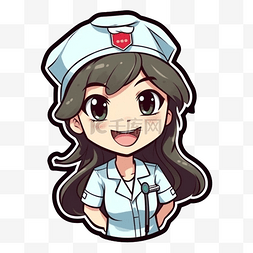 微笑向量图片_护士节护士开怀大笑图案
