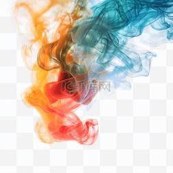 彩色渐变流体装饰图片_烟雾彩色抽象