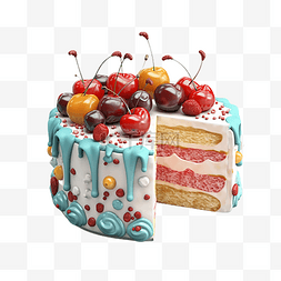 可爱卡通纸杯蛋糕图片_蛋糕绿色樱桃