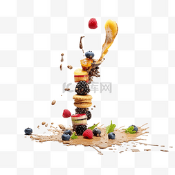 美味创意甜点图片_食物创意插图