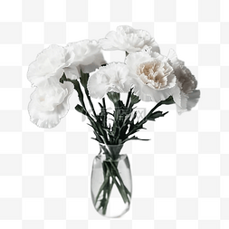 鲜花白色花束图片_康乃馨白色花束