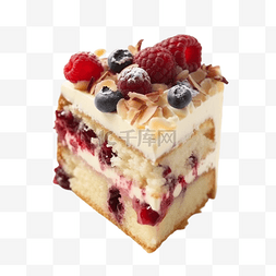 夹心食物甜品图片_蛋糕夹心树莓甜品透明