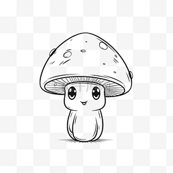可爱的蘑菇与赤壁风格卡哇伊人物