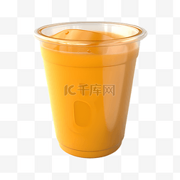 冷饮果汁图片_橙汁橘色插画