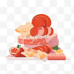 食物美食肉类插图