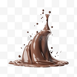 巧克力熔浆图片_巧克力融化反光
