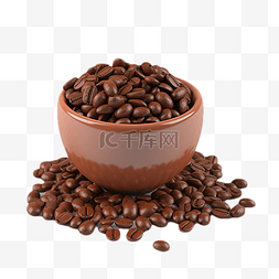 红色底图PNG图片_咖啡豆容器红色