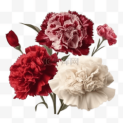 康乃馨花朵红色图片_康乃馨花瓣茂盛