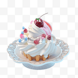 可爱蛋糕冰激凌图片_冰激凌甜品粉色真实