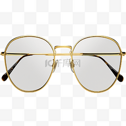 单镜片眼镜框图片_眼镜金色时尚