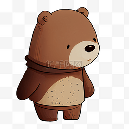 可爱的棕熊图片_熊可爱卡通棕色
