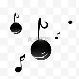 黑色圆点符号图片_音符音乐黑色