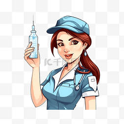 医护工作图片_护士节蓝色护士服职业