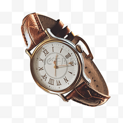 棕色桌子图片_手表表带时间写实透明