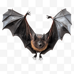 黑色蝙蝠飞翔张开翅膀动物立体3d