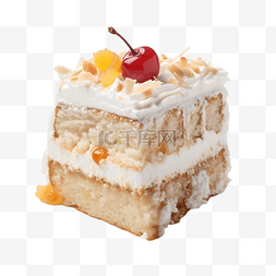 面食插画图片_水果奶油蛋糕透明