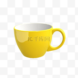 精美咖啡杯图片_咖啡杯黄色精美