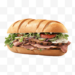 绿色面包图片_食物肉片三明治