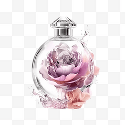粉色的香水图片_香水玻璃瓶子