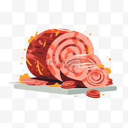 火锅肉类食材图片_食物肉类插画