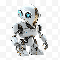 白色可爱大玩具图片_机器人异形智能