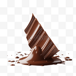 块状黑巧克力图片_巧克力美食液体