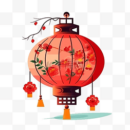 新年中国红图片_春节红色灯笼