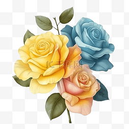 玫瑰花框图片_玫瑰花卉蓝色