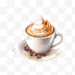 下午茶咖啡杯图片_咖啡饮品插画