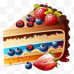 夹心奶油蛋糕图片_蛋糕水果夹心巧克力酱图案