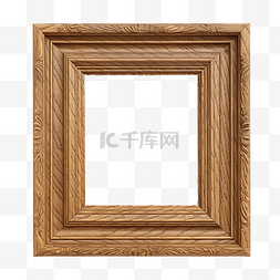 方形木质图片_相框木纹立体