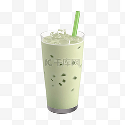 冷饮奶茶图片_奶茶杯子绿色