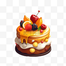 香甜蛋糕图片_蛋糕奶油水果食物