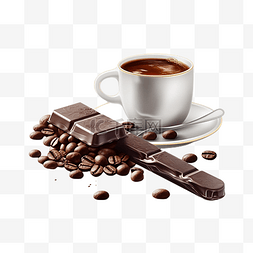 零食食物卡通图片_咖啡巧克力杯子