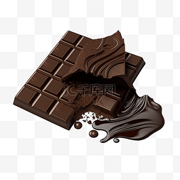 黑棕色背景图片_巧克力融化成液体
