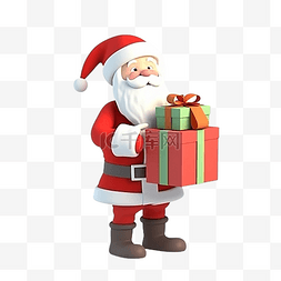 背礼物图片_圣诞节圣诞老人大礼物盒