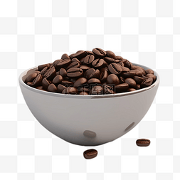 研磨的咖啡豆图片_咖啡豆碗原料