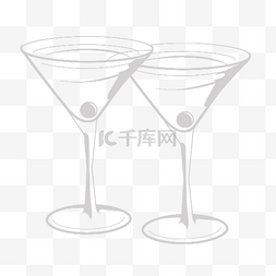 眼镜适合图片_两杯马提尼酒杯，适合您家的酒吧